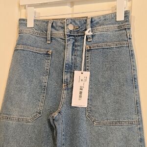 Just Black Medium Denim Wide Leg Jeans